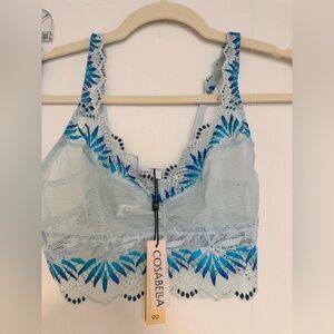 NWT COSABELLA BLUE LACE BRALETTE- SIZE M
